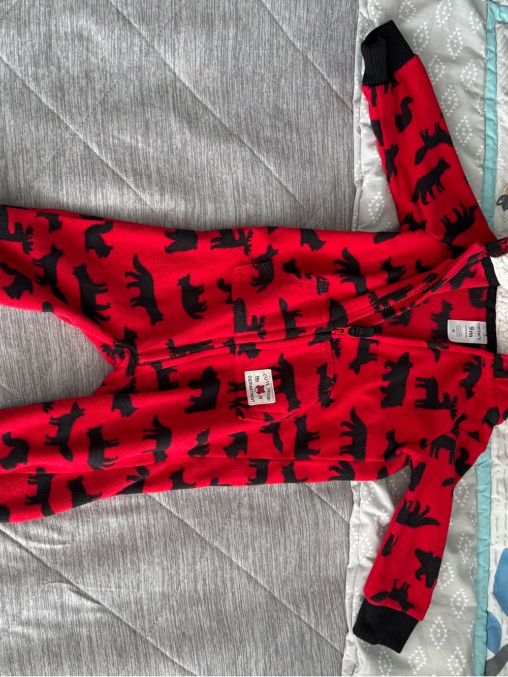 Carters 9M fleece suit